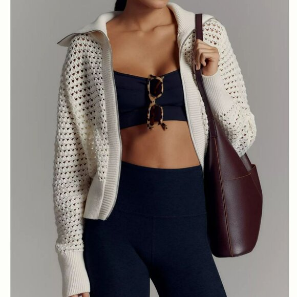 New Varley Eloise Zip Through Knit Jacket - Picture 2 of 15